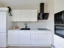 Vastaremontoitu kolmio Korkeamäellä/ Nyrenoverad trea på Högbacken