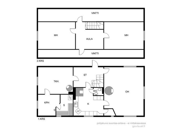 Omakotitalo, 3h, k, takkah, wc, psh, s, navetta, aitta, 98 m², Renko - Näkymä 3