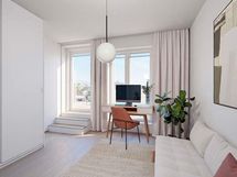 Kodit 68,5 m² | 3H+KT | Visualisointi | Näkymä vaihtelee kerroksittain