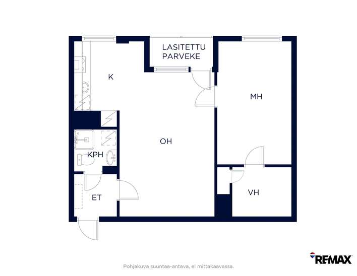 Kerrostalo, 2h+kk+vh+kph+las.p, 48 m², Hermanni – pohled 2