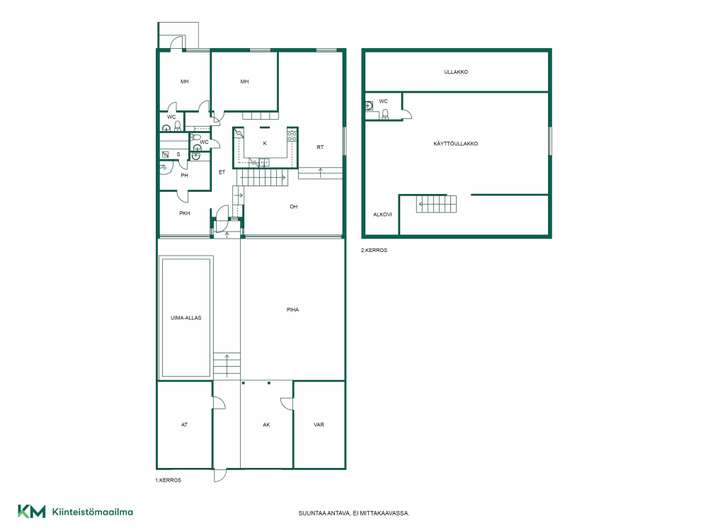 Rivitalo, 4-5h, k, s, wc, kph, ullakko, ak, at, uima-allas, var, 130 m², Puistola - Näkymä 2