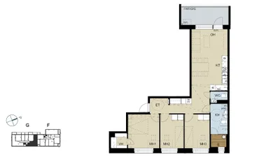 Kerrostalo, 4h+kt+s, 81,5 m², Arabianranta - Näkymä 2