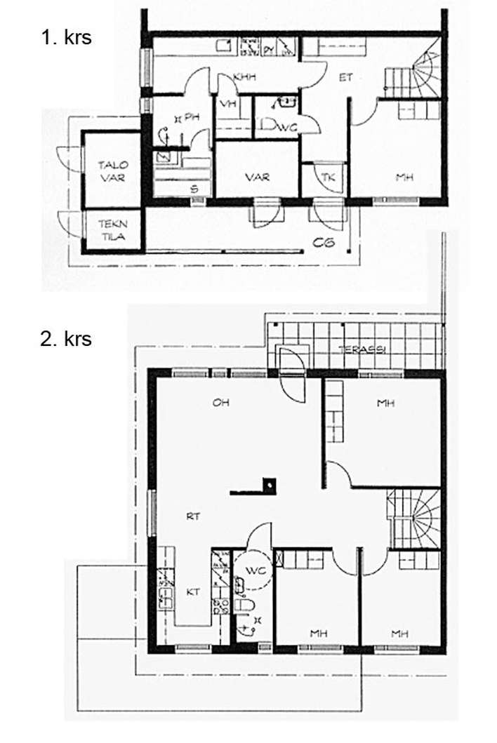 Paritalo, 5h + k + s + p, 120 m², Metsola - Näkymä 2