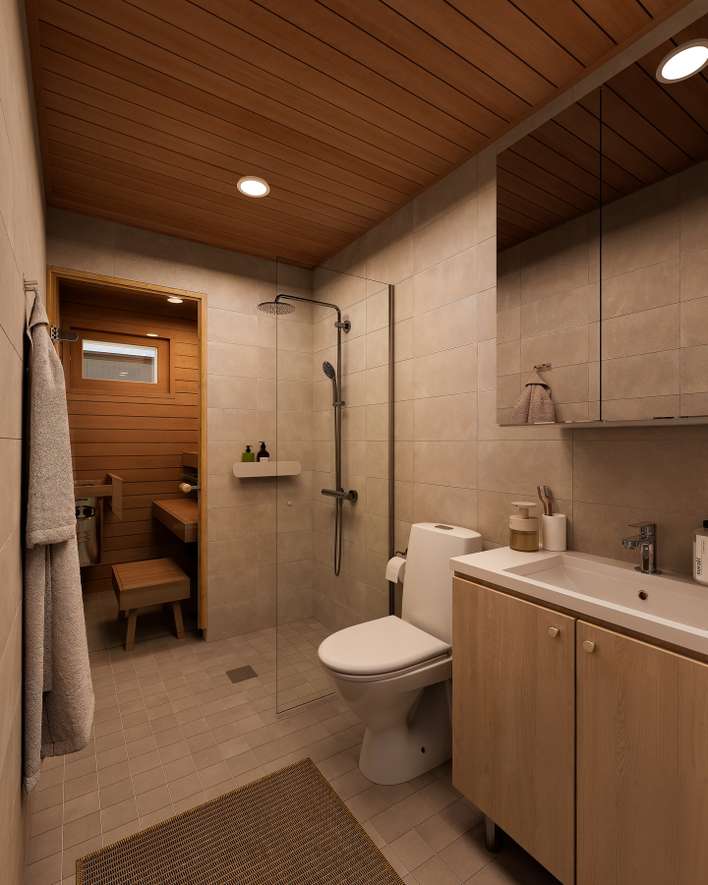 Rivitalo, 2h + k + s, 44,5 m², Ylikylä - Näkymä 4
