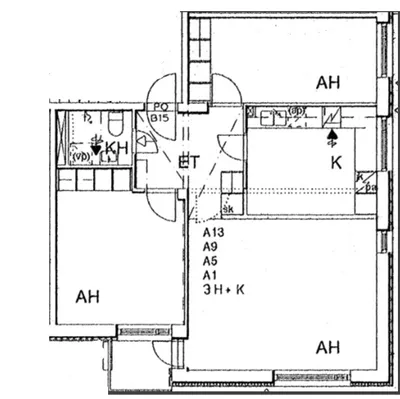 Kerrostalo, 3h+k, 71 m², Kaupunginkallio - View 3