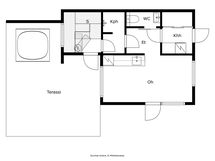 saunarakennuksen pohjakuva