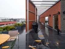 Kattoterassilla 250 m2/grilli ja oleskelutilaa