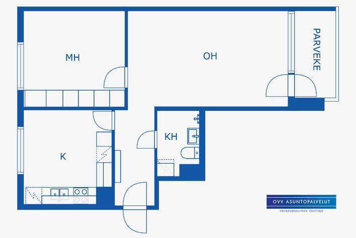 Kerrostalo, 2h + k + parveke, 57 m², Voisalmi - Näkymä 2