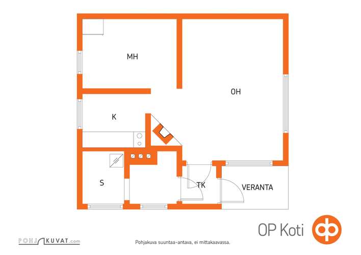 Loma-asunto, 2h,k,s, 45 m², Etelämaa - Näkymä 2