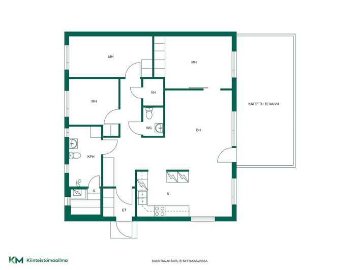 Paritalo, 4h, k, s, kph, erillinen wc, vh, 92 m², Hallila - Näkymä 2