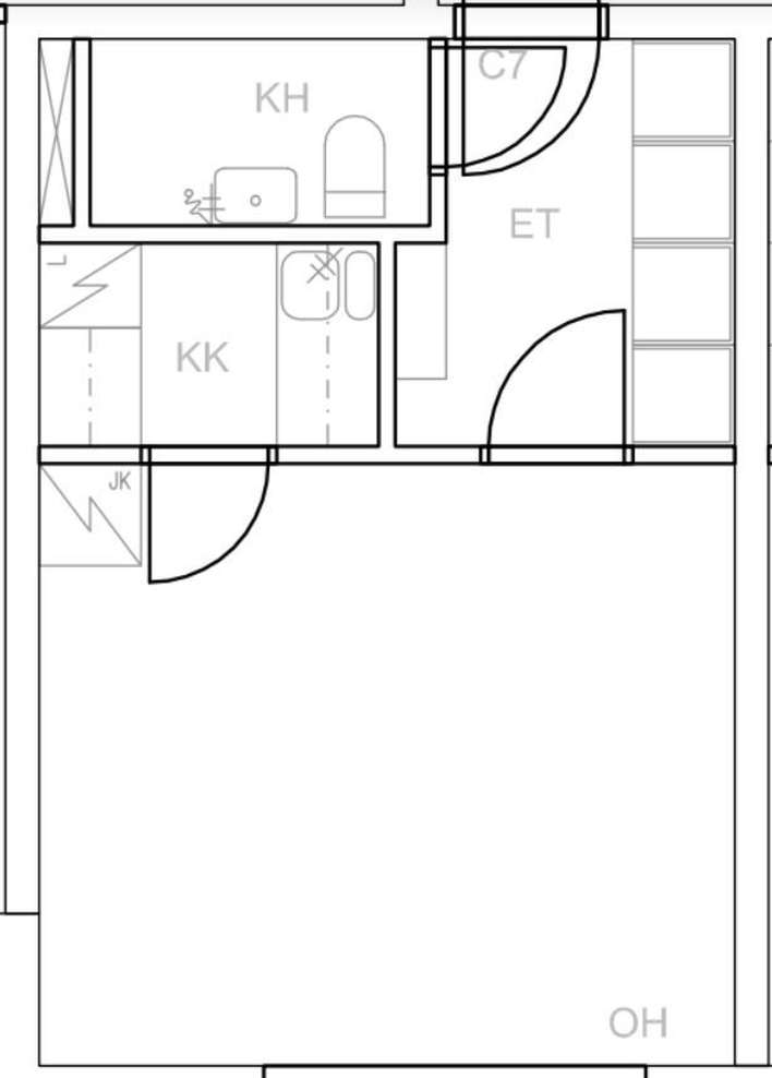 Kerrostalo, 1h,kk,kh, 25 m², HEINÄPÄÄ - Näkymä 2