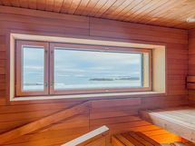 Ylimmän kerroksen saunasta on hulppeat näkymät