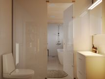 Pesutila keskimmäinen kerros. Ammevaraus.