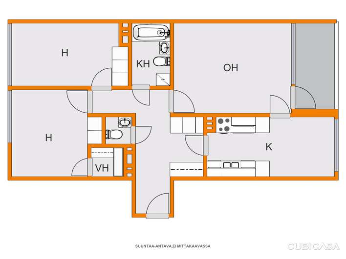 Kerrostalo, 3h+k, 73 m², Parkkarila - Näkymä 2
