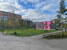 Jätkäsaaressa on panostettu myös ulkona viihtymiseen..