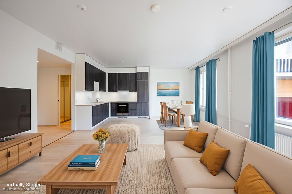 Virtuaalistailattu olo- ja ruokahuone