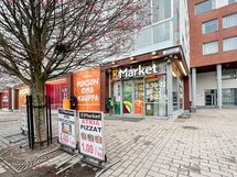 K-Market Pukinmäki ja Alepa ovat aivan vieressä.