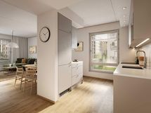 Visualisointi kodista A 05 (3h+kt, 56,5 m²)