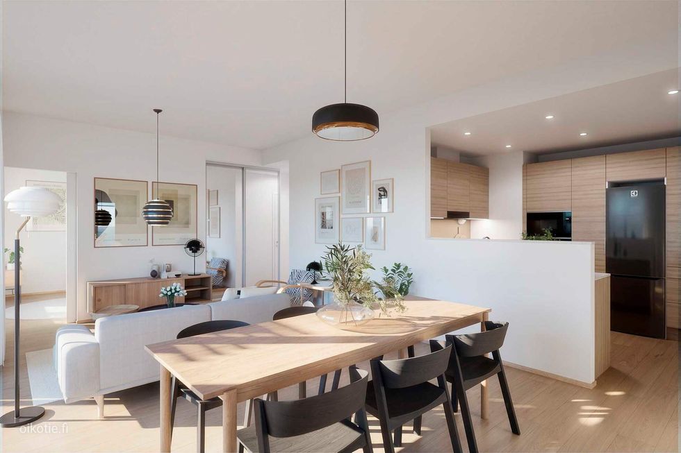 Kodit 77-77,5 m² | 3H+KT+KHH+S | Visualisointi |