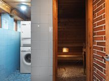 Kellari, sauna ja pesutilat