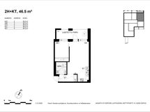 A15, 2h+kt, 46,5 m2, pohjakuva