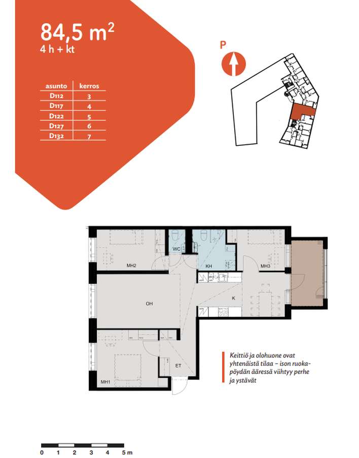 Kerrostalo, 4 h + kt, 84,5 m², Hermanninranta - View 2