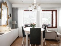 Olohuoneessa ruokailutila