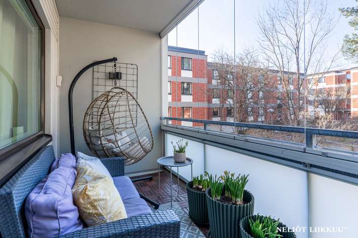Kerrostalo, 4h,avok,kph/khh,wc, las.parveke, 89,5 m², Kuitinmäki - Näkymä 3