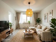 Tervetuloa! Asunnon voit sisustaa vaikkapa näin.