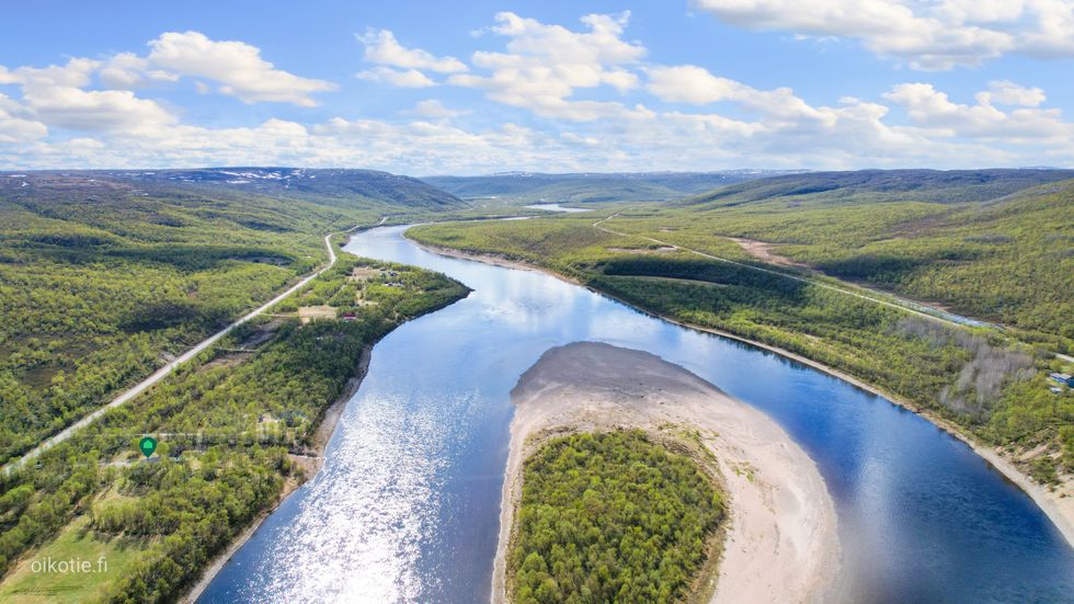 Ilmakuva Utsjoen suuntaan