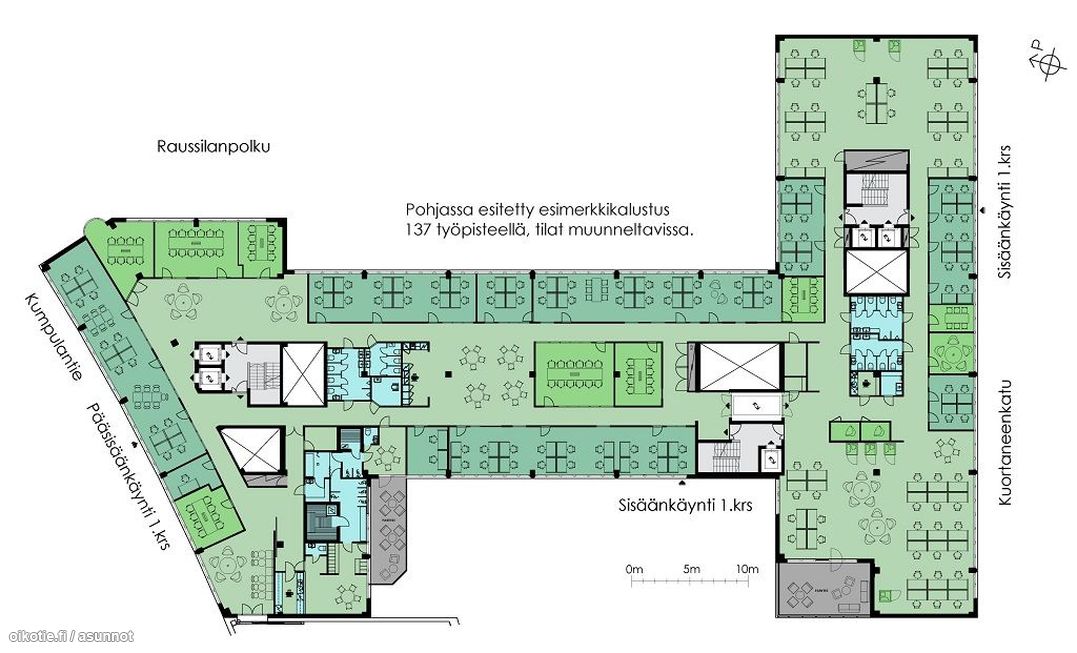 1 827 m² Kumpulantie 11, 00520 Helsinki Toimistotila vuokrattavana -  Oikotie 16801549