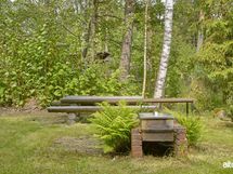 Grillipaikka vaikka makkaran tai vaahtokarkkien paistoon.