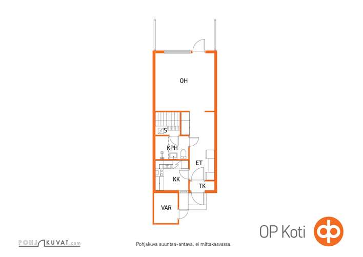 Rivitalo, 1h,kk,kh,s, 37 m², Keltinmäki - Näkymä 2