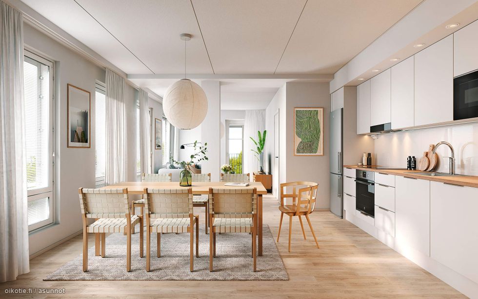 Visualisointikuva Renatan asunnosta A 4, A 9, A 14 ja A 19,  3h+kt+s, 73,5 m²