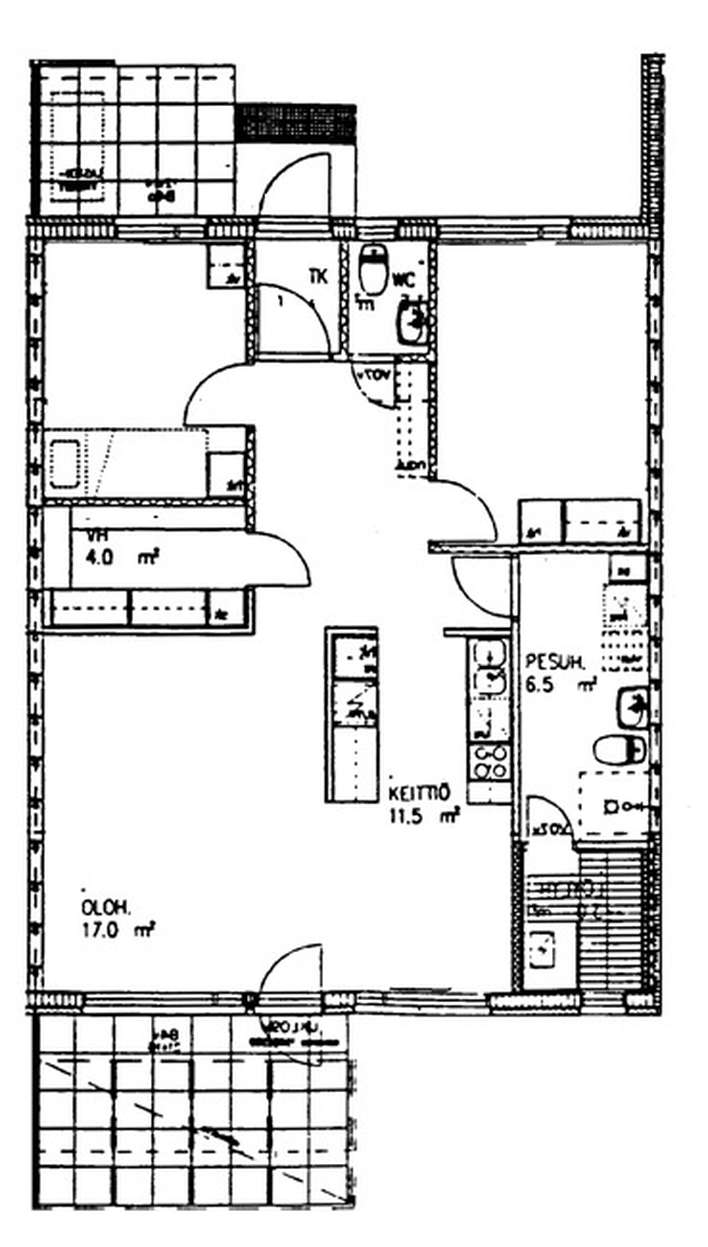 Rivitalo, 3H+K+S, 78,5 m², Mansikkala – pohled 2