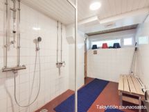 Taloyhtiöstä löytyy saunatilat.