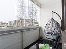 Lasitettu parveke.