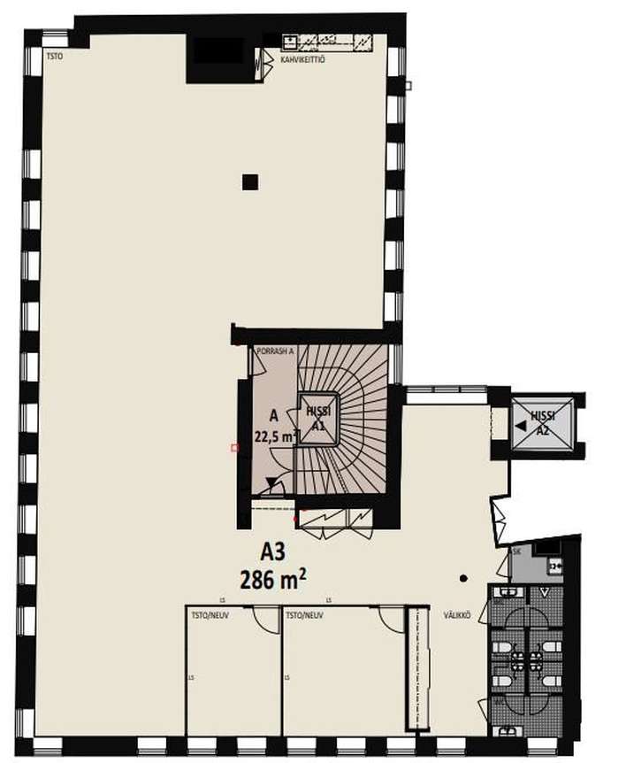 Liiketila, 286 m², Kaartinkaupunki - Näkymä 2