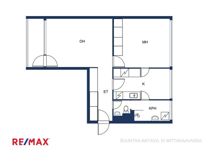 Kerrostalo, 2h, k, kph, lasitettu parveke, 56,5 m², Keskusta/ Sompio - View 2