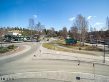 näkymää olo- ja makuuhuone