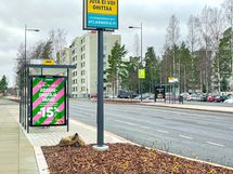 Bussipysäkki on lähellä.