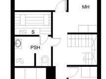 Huoneiston yläkerta