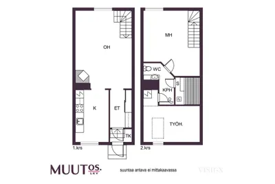 Rivitalo, 2h+k+et+wc/ph+s+työhuone, 57 m², Armonkallio - View 2
