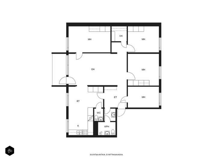 Kerrostalo, 5h,k,kph,wc, 112 m², Palokka - Näkymä 2