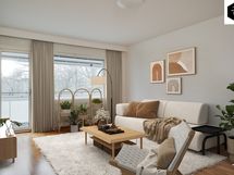 virtuaalikalustekuva olohuoneesta