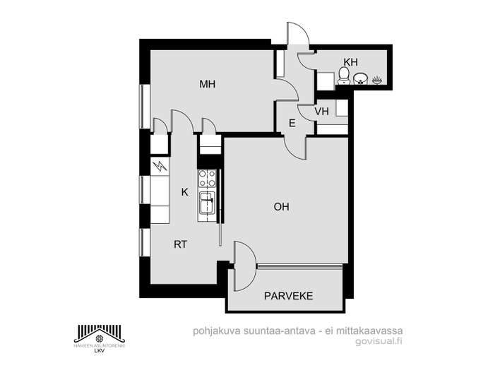 Kerrostalo, 2h, k, kph, et, vh, parveke, 50,3 m², Kauriala - Widok 2