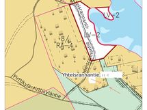 Loma-asunnon sijainti yhteisrannantiellä