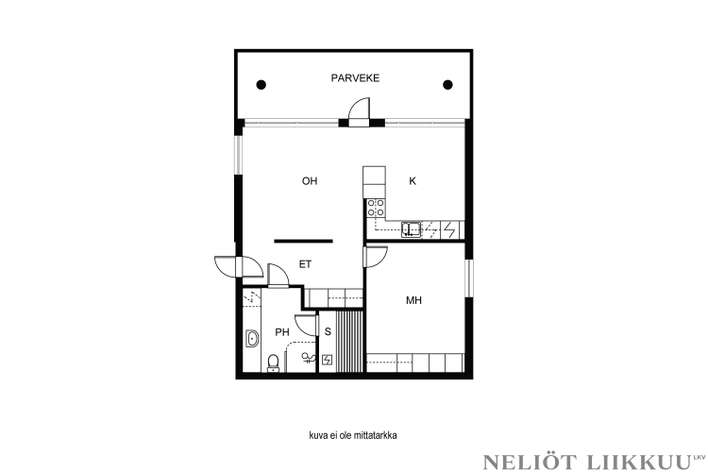 Kerrostalo, 2h+k+kph+s. Iso parveke, 53,5 m², Matinkylä – pohled 4