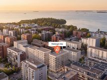 Helsingin Isla tuo uusia koteja Lauttasaaren. Ylimmistä kerroksista avautuvat näkymät naapuruston kattojen yli kohti merta.