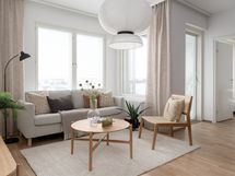 Asunto E29, 4h+kt+s, 83 m2, 7 krs. - Olohuone